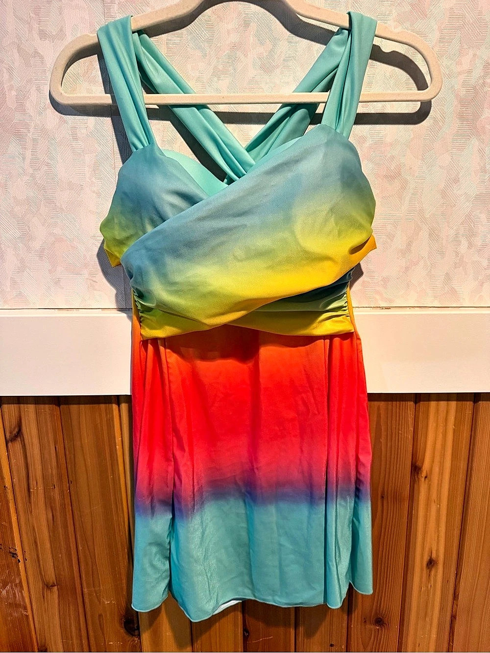 Color Block 2 Piece Swimsuit XL NWT